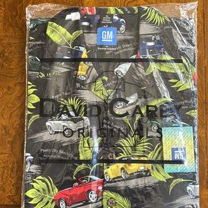 Men's XL David Carey Original button down short sleeve Chevrolet SS4 Print